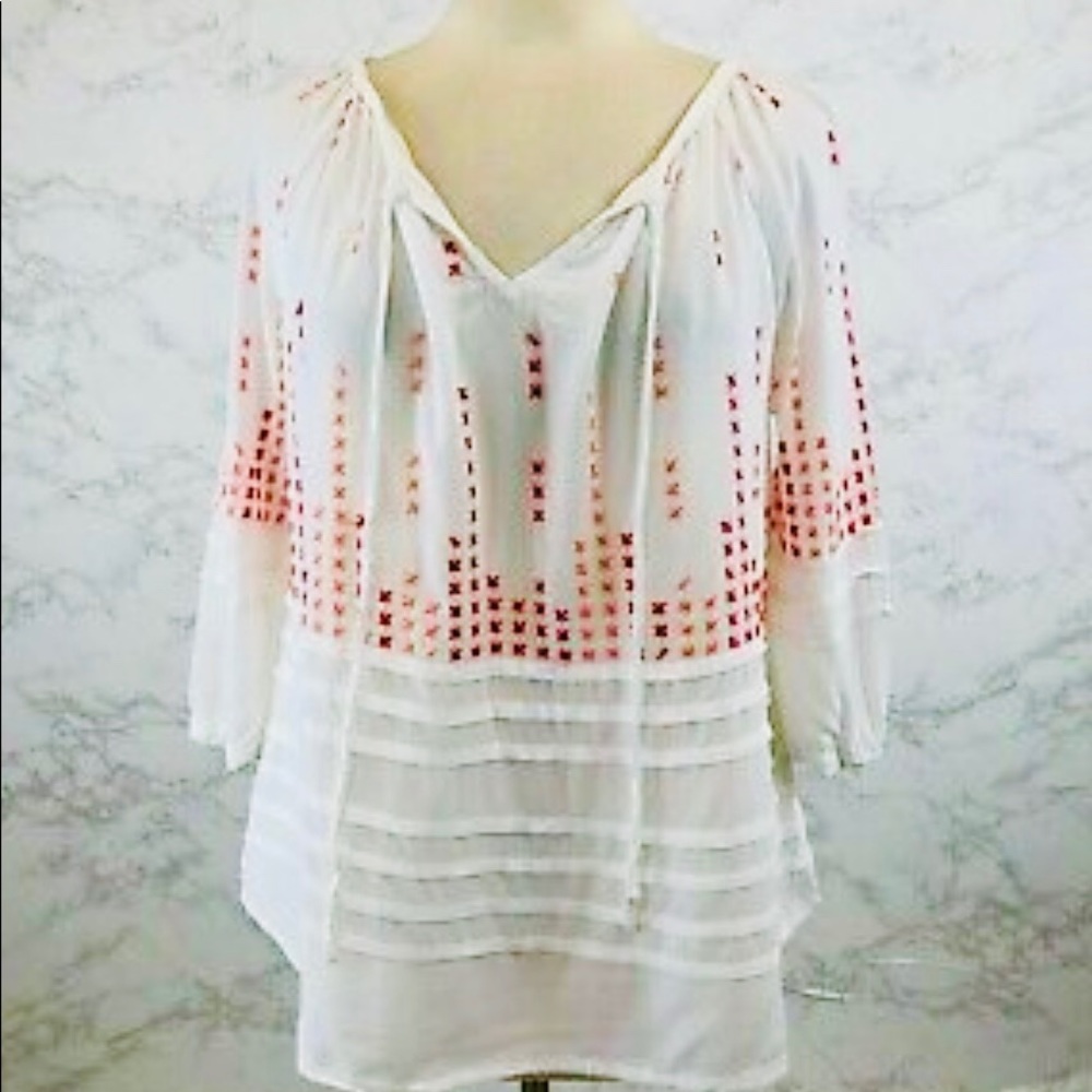 ANTHROPOLOGIE Chloe Oliver White Tunic NWT